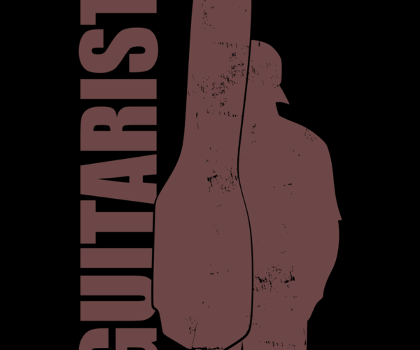 Guitarist Silhouette - Vintage Style