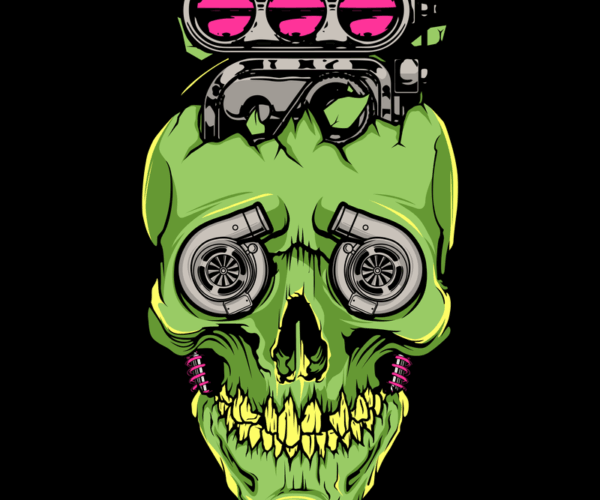 Turbo Skull - Automotive Grim Reaper