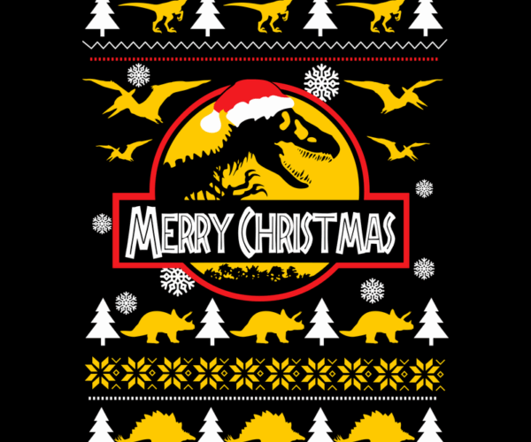 Jurassic Christmas Sweater - Prehistoric Holiday Cheer