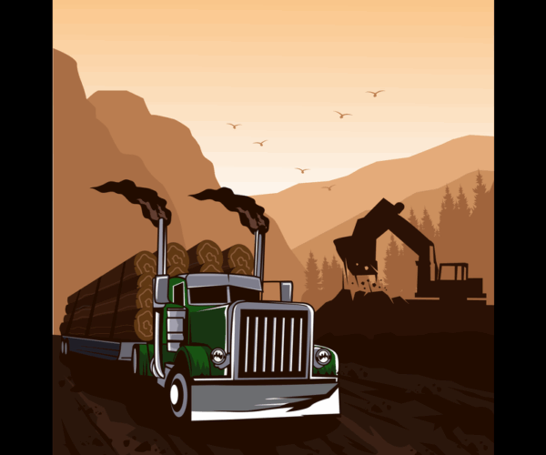 Logging Truck - Forest Industry Scene