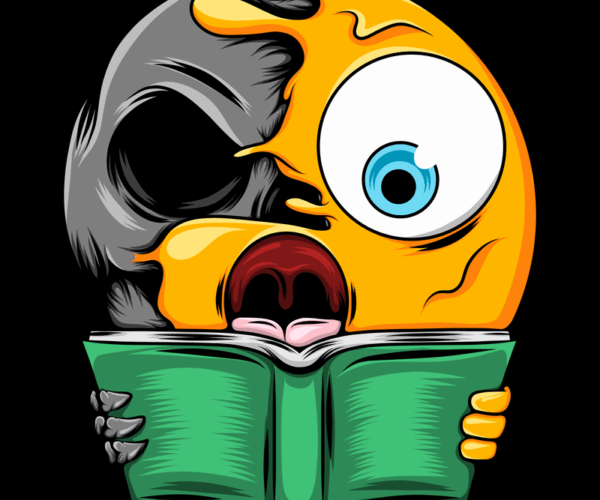 Emo Skull - Bookworm Edition