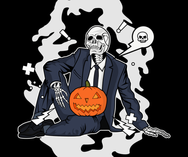 Skeletal Suited Gentleman - Pumpkin Pal