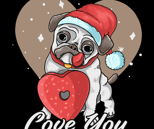 Santa Pug - Heartfelt Holiday