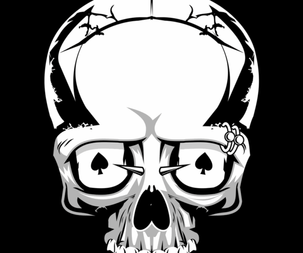 Spade Skull - Grinning Gambler