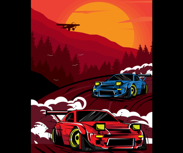 Racing Rivals - Sunset Drift Scene