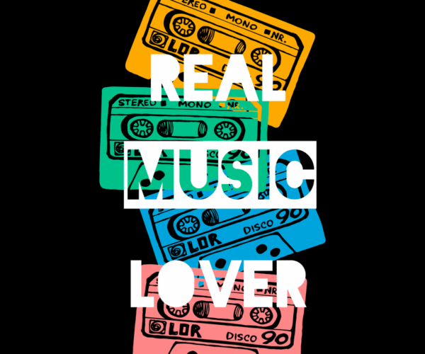 Real Music Lover - Cassette Stack Design