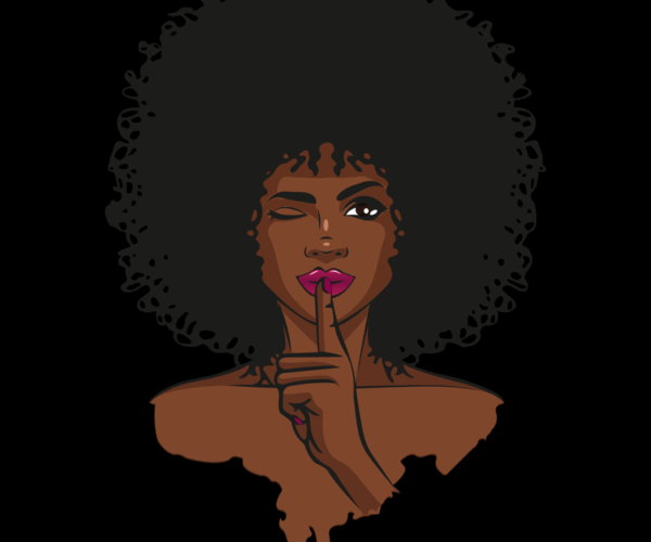 Afro Secret - Shh Illustration