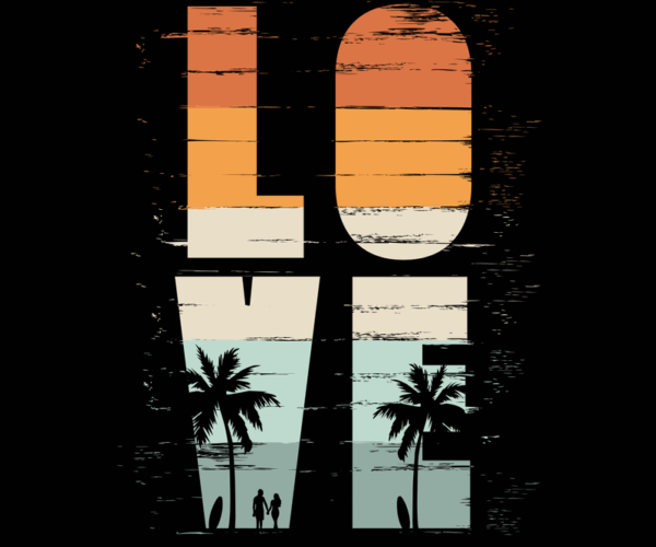 Tropical Love - Sunset Silhouette