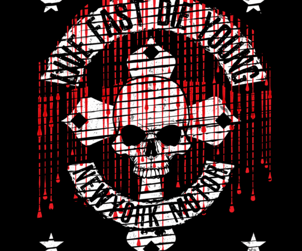 Live Fast Skull - Motorcycle Club Motif