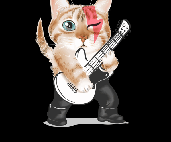 Rocker Cat - Ziggy Stardust Tribute