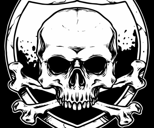 Skull & Crossbones - Shield Emblem