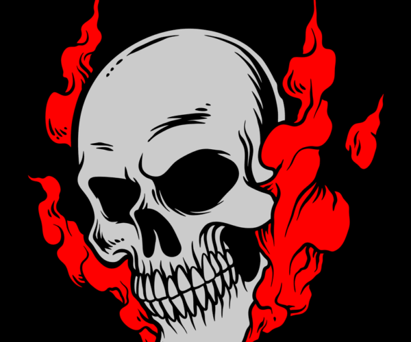Flaming Skull - Gothic Fury