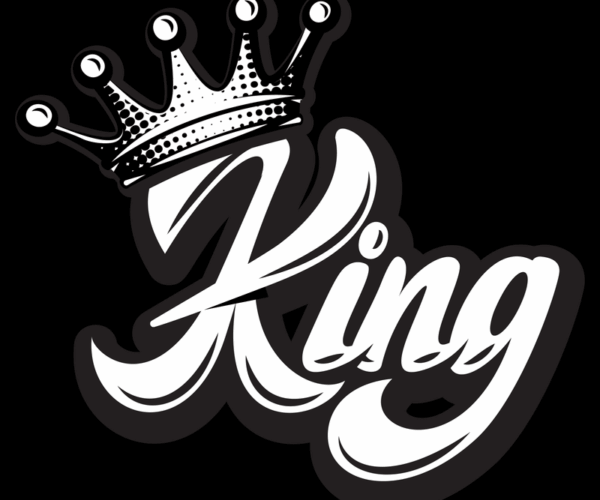 King - Crowned Typography Design
