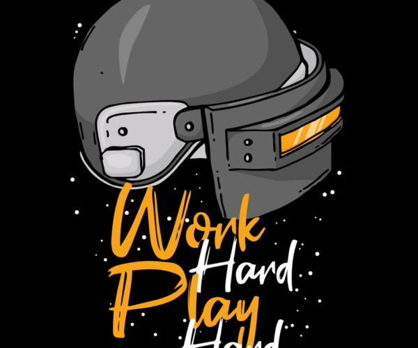 Gaming Helmet - Work Hard Play Hard