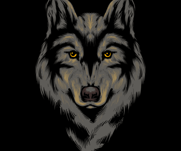 Lone Wolf - Fierce Gaze Design