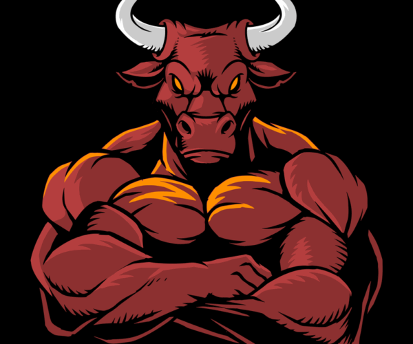 Muscular Bull - Aggressive Strength Vector