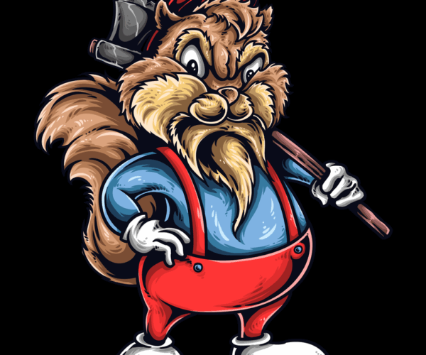 Lumberjack Squirrel - Grumpy Woodsman