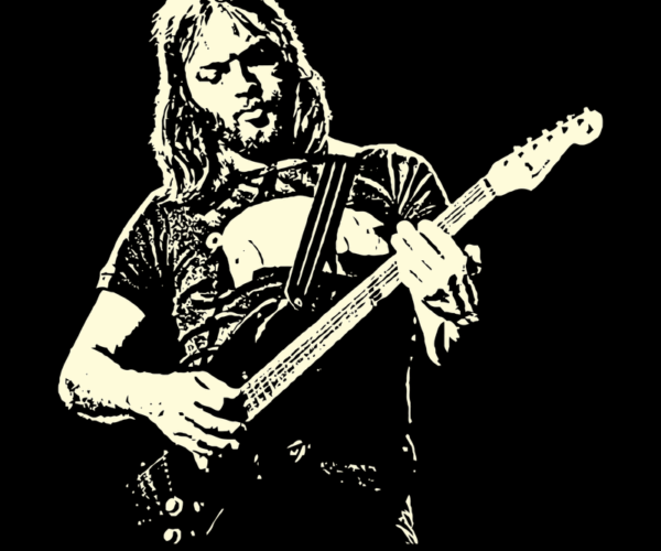 David Gilmour - Rock Legend Silhouette