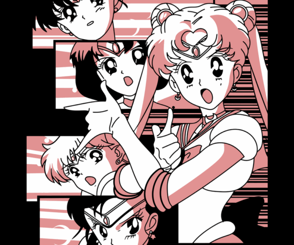 Sailor Moon Senshi - Retro Pixel Art