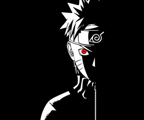 Sharingan Eye - Naruto Uzumaki Minimalist Portrait