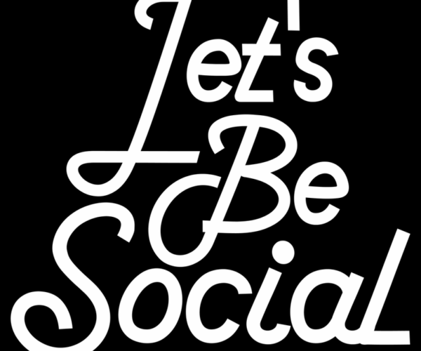 Let's Be Social - Typographic Invitation