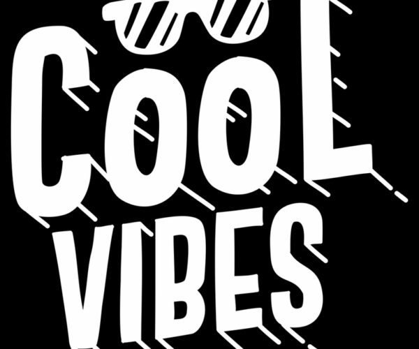 Cool Vibes - Typography with Sunglasses