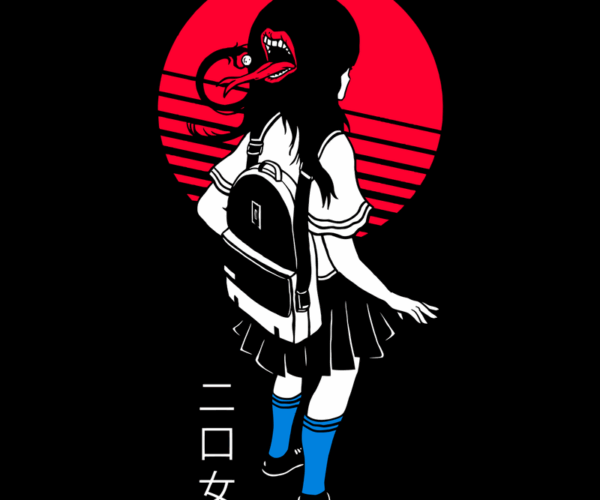 Crimson Sunset Schoolgirl - Dark Academia Vibe