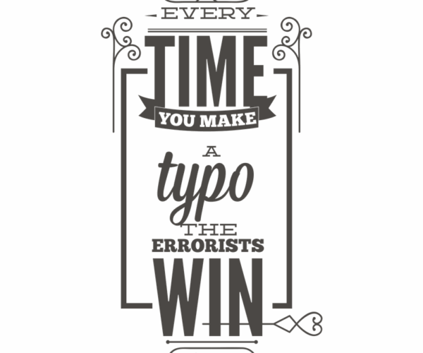 Errorist Typo Pun - Literary Victory