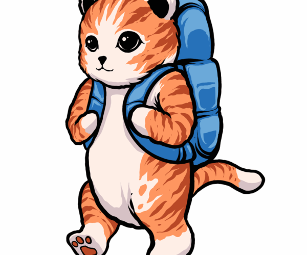 Adventurous Kitten - Backpacking Cutie