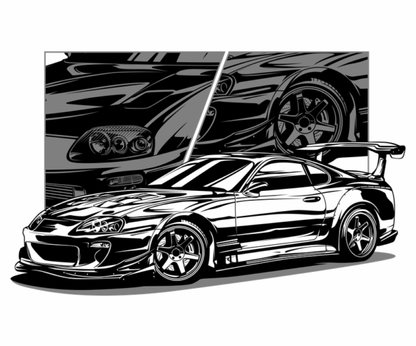 JDM Supra - Automotive Art