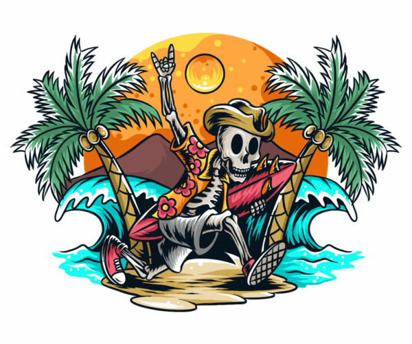 Beach Skeleton - Hang Loose