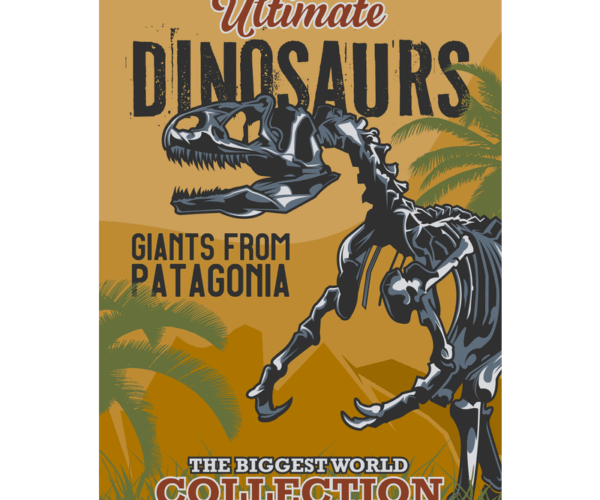 Dinosaur Poster - Fossil Display