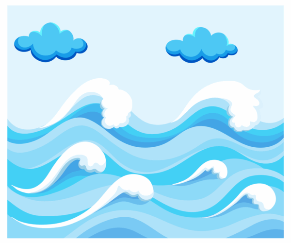 Ocean Waves - Cartoon Style