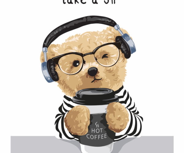 Hipster Bear - Coffee Break