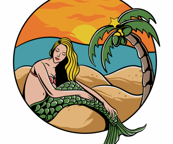 Mermaid Dreams - Tropical Beach Scene