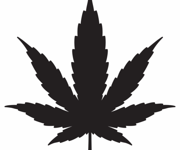 Cannabis Leaf - Silhouette Style
