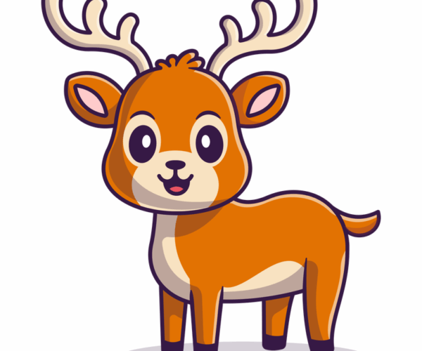 Cartoon Deer - Adorable Woodland Friend
