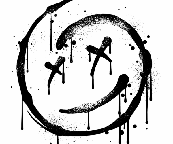 Drip Smiley Face - Graffiti Style