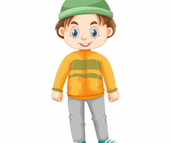 Beanie Boy - Cheerful Cartoon