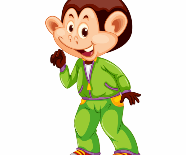 Monkey in Tracksuit - Animated Fun