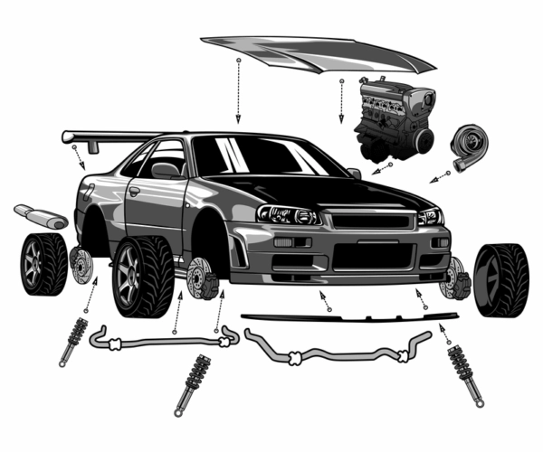 R34 Skyline - Exploded View