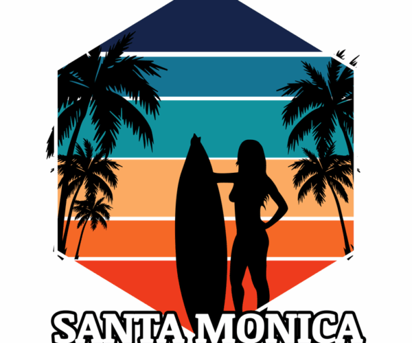 Santa Monica Surfer - Sunset Vibes