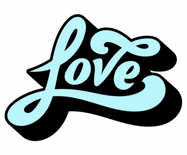 Love Word Art - Retro Typography