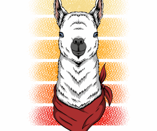 Bandana Llama - Sunset Vibes