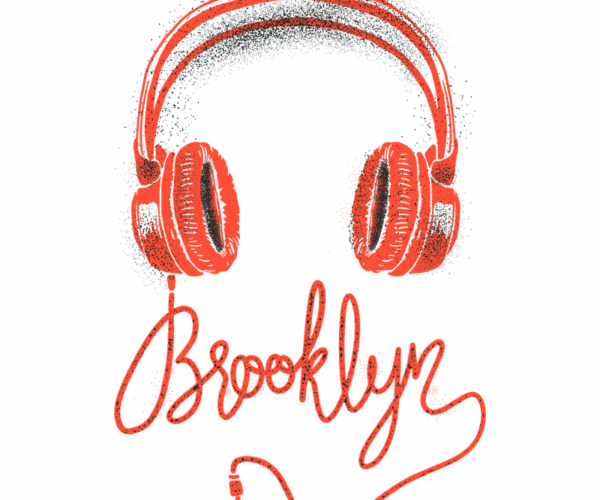 Brooklyn Beats - Headphones Typography Art