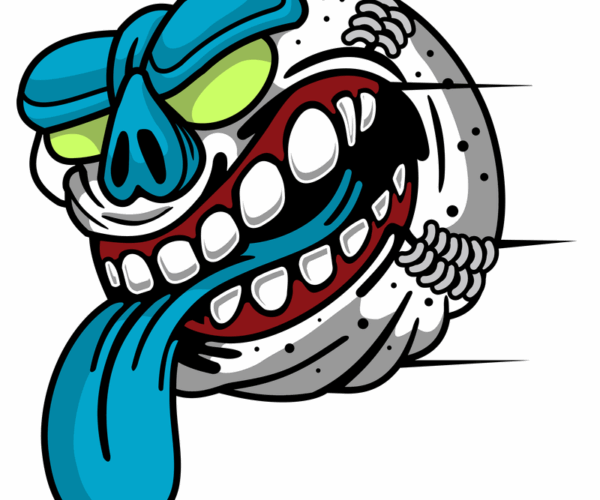 Zombie Skull - Grotesque Cartoon