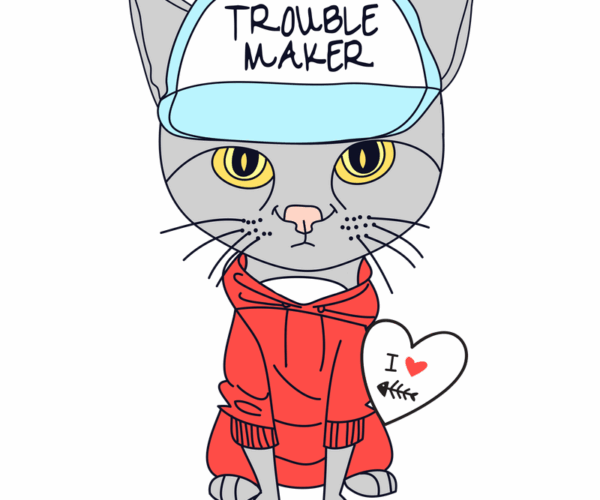 Trouble Maker Cat - Mischievous Style