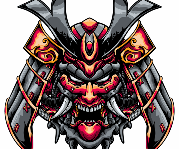 Cyberpunk Oni - Mechanical Samurai
