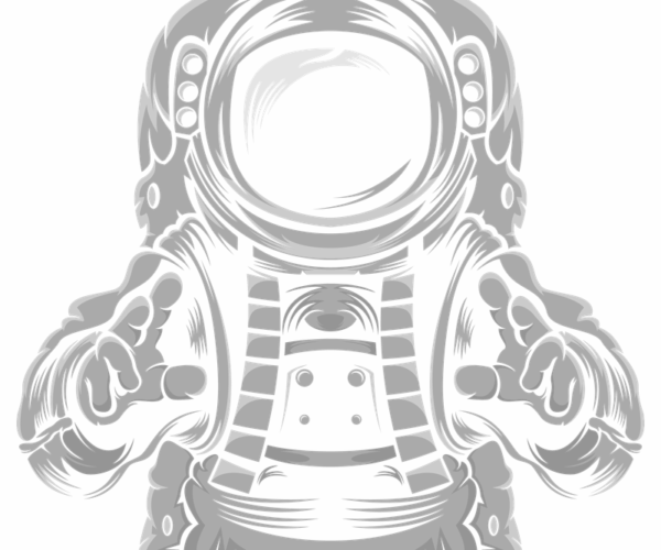 Retro Astronaut - Finger Guns Ready