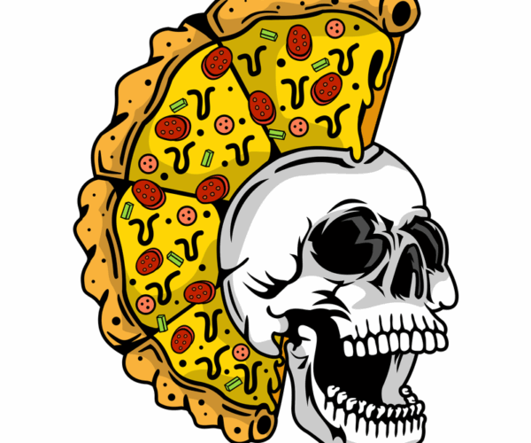 Pizza Punk - Skull Mohawk